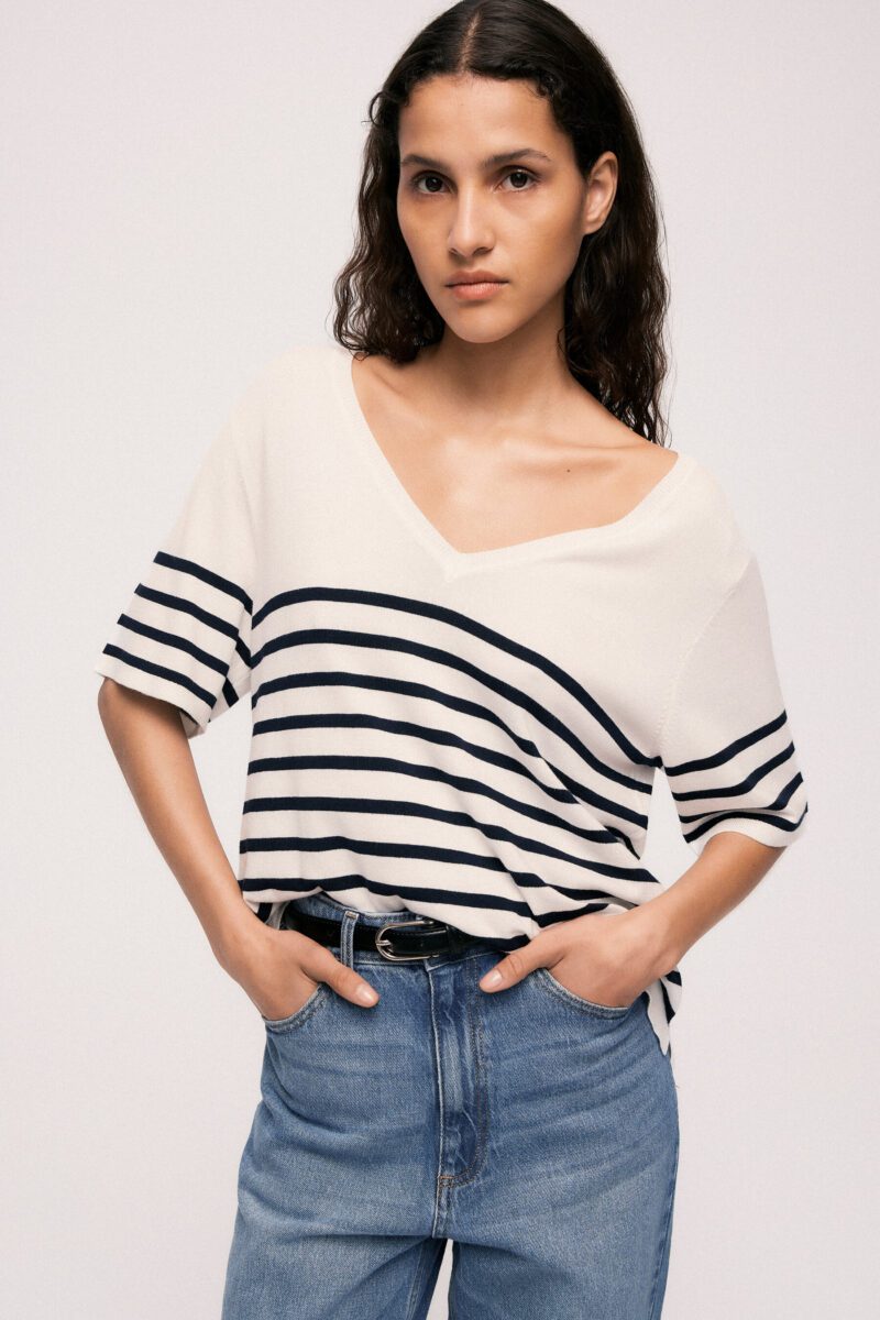 Vila Viwennie V Neck SS Knit Top