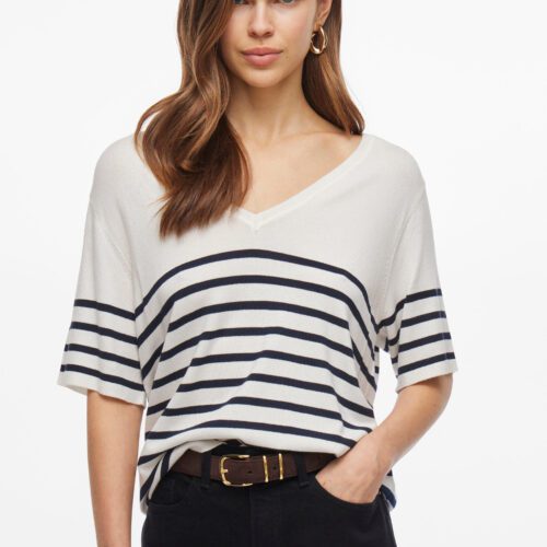 Vila Viwennie V Neck SS Knit Top