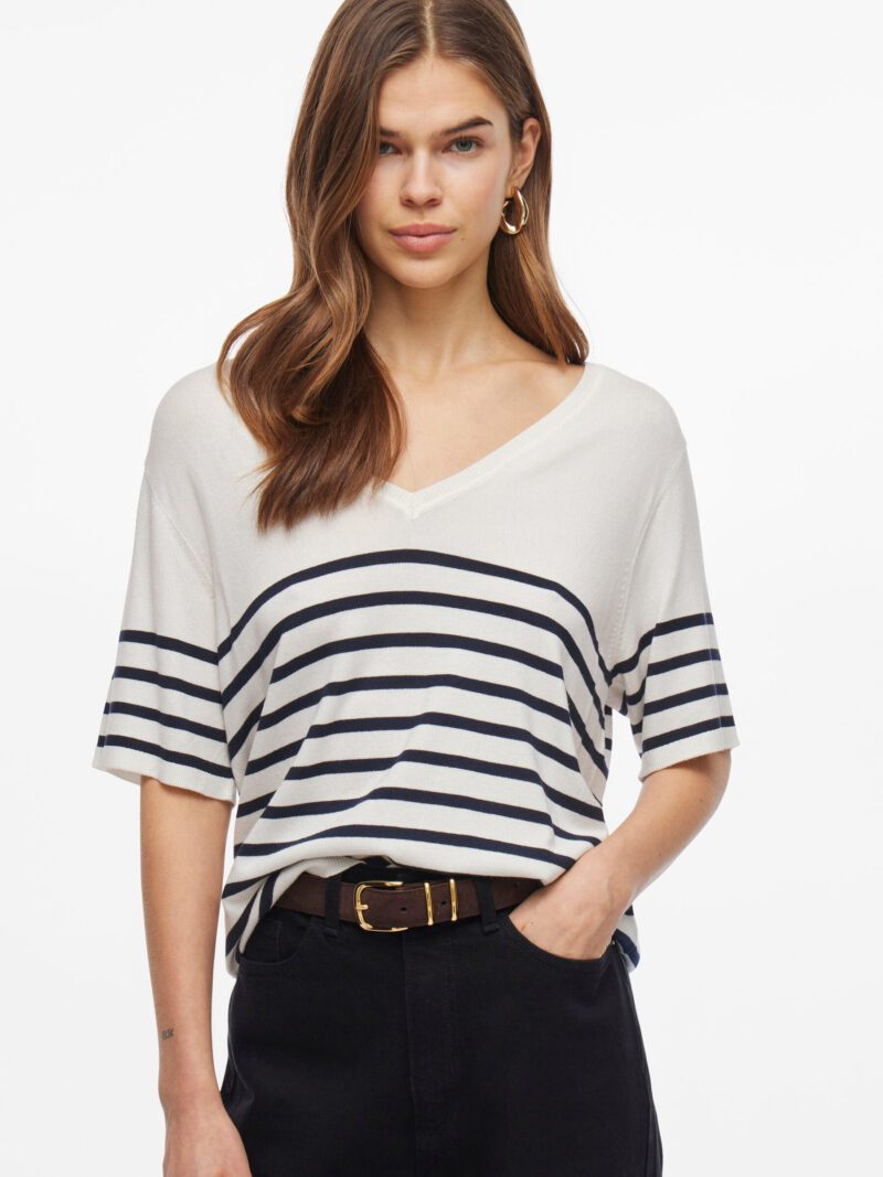 Vila Viwennie V Neck SS Knit Top