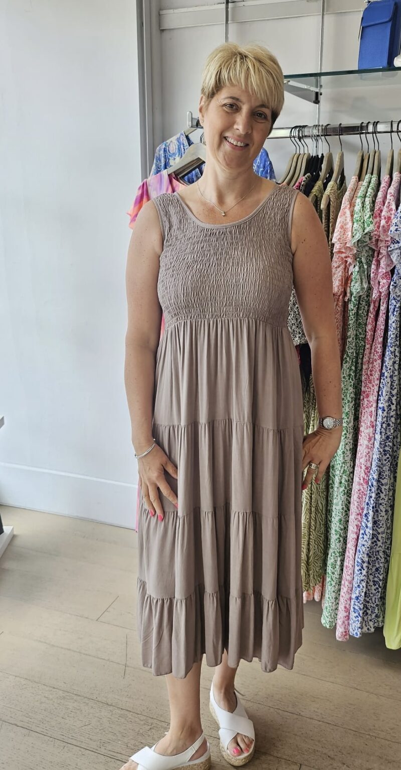 Tiered RUCHED TOP DRESS