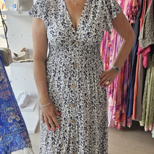Maisie Button Front Printed Dress