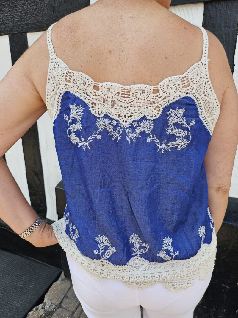 Cotton Crochet detail Vest xx
