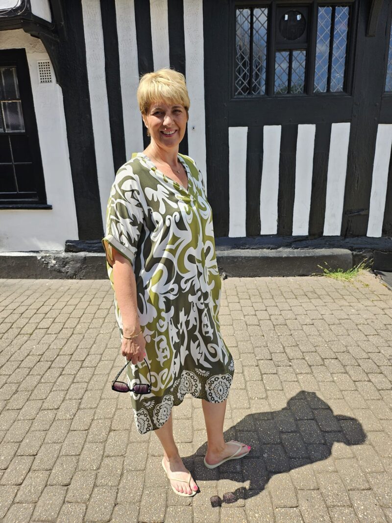 Halle Border Print Dress