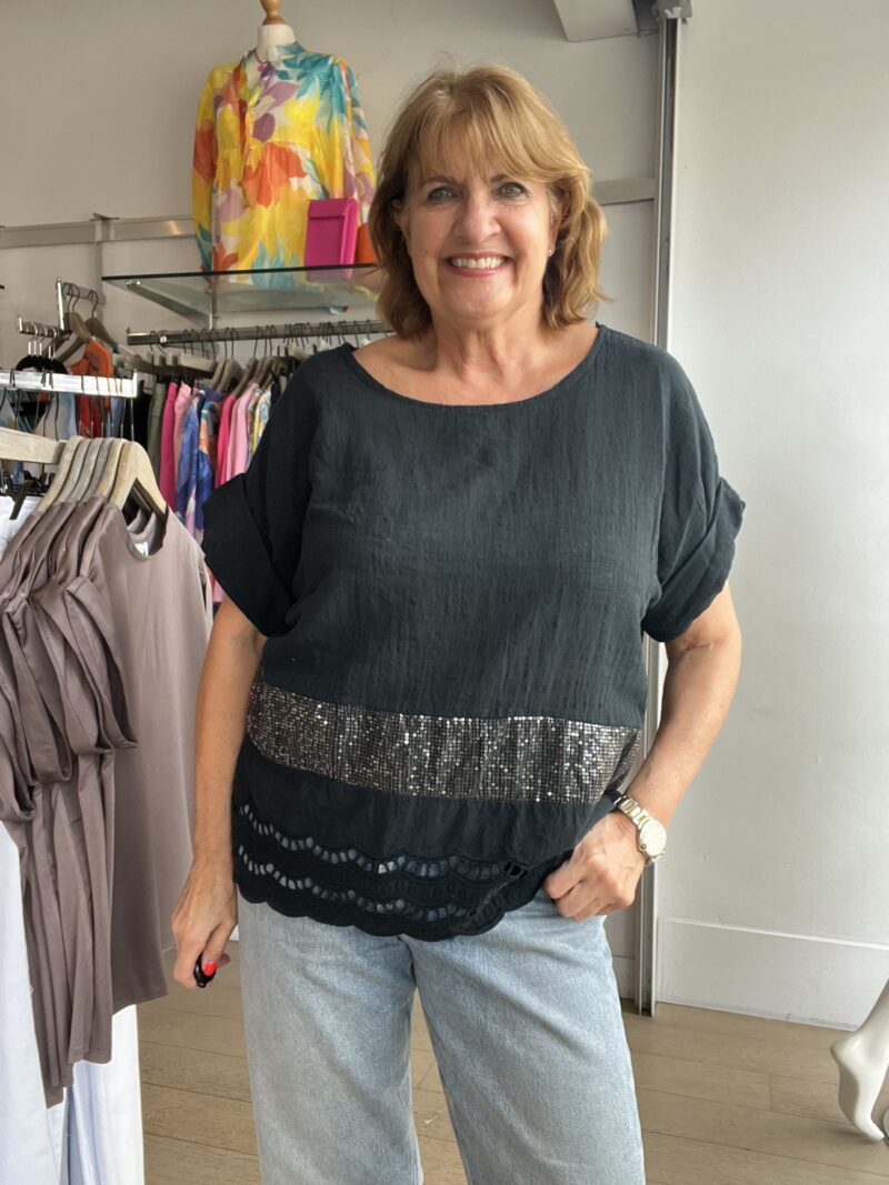 Sequin Easy Cotton Top