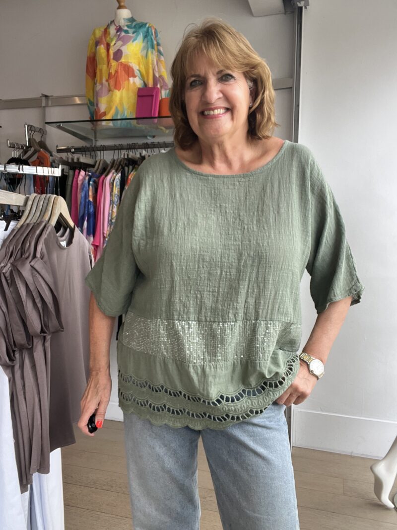 Sequin Easy Cotton Top