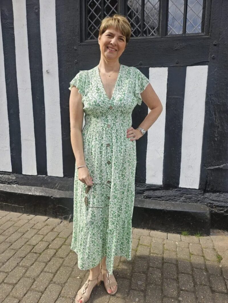 Masie Button down front dress