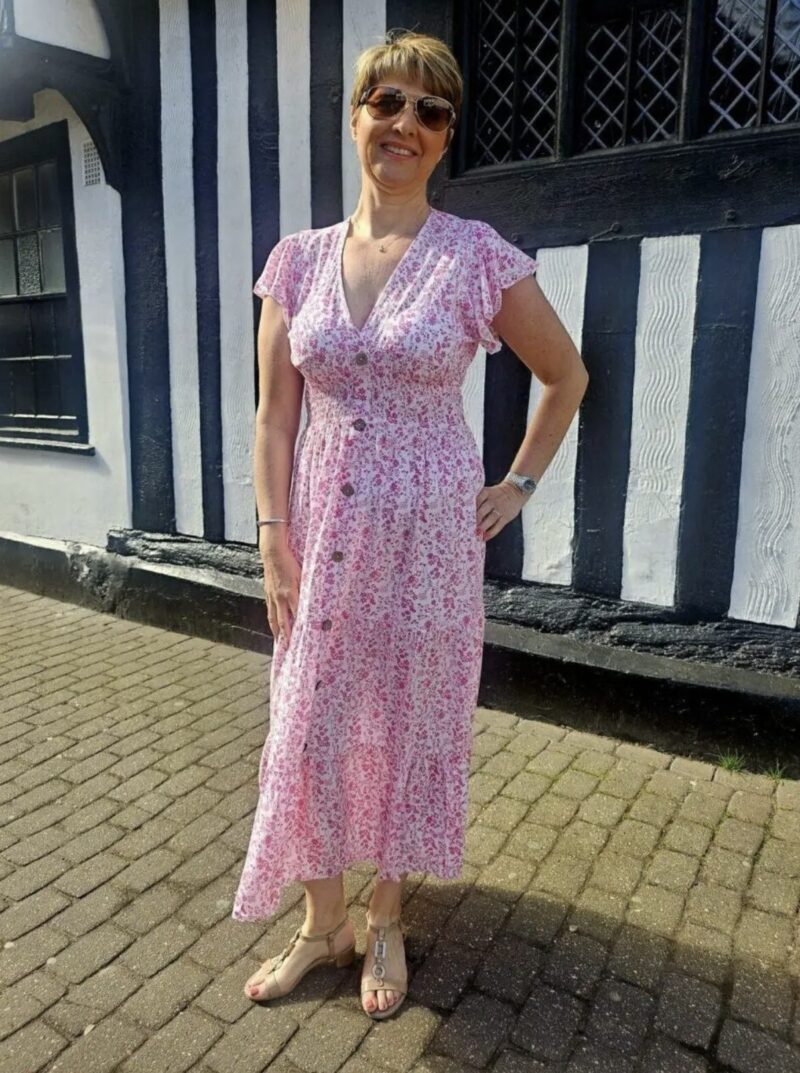 Masie Button down front dress