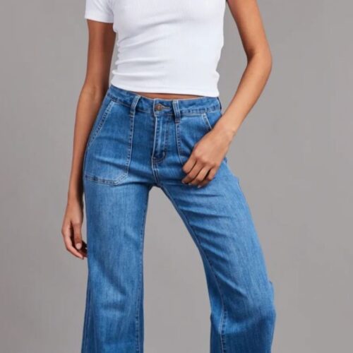 Toxic Wide Leg Medium Wash Jeans