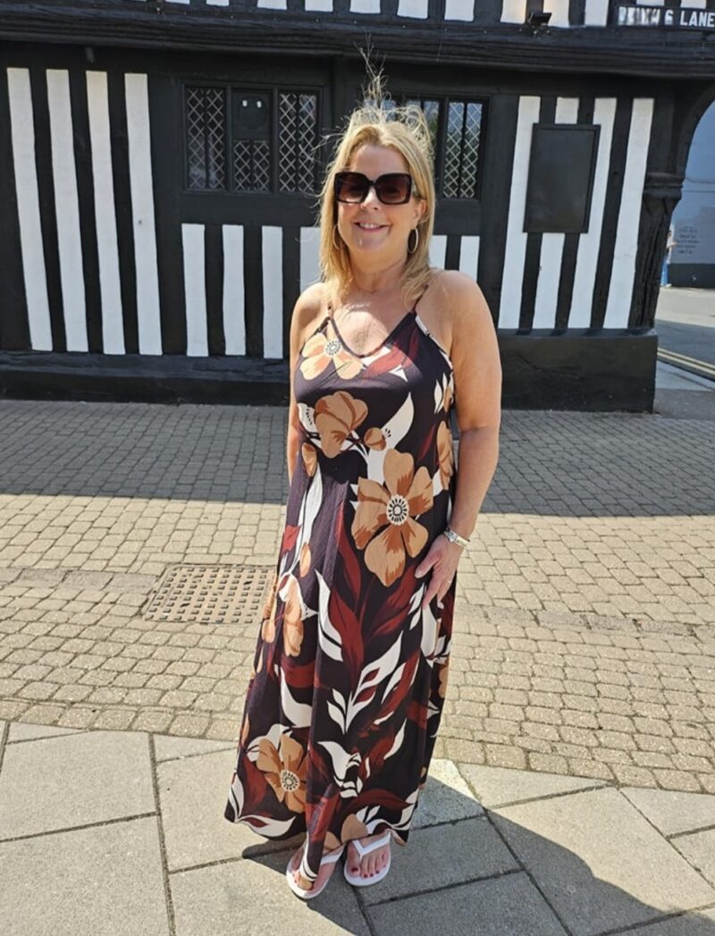Stunning Printed Strappy Dress