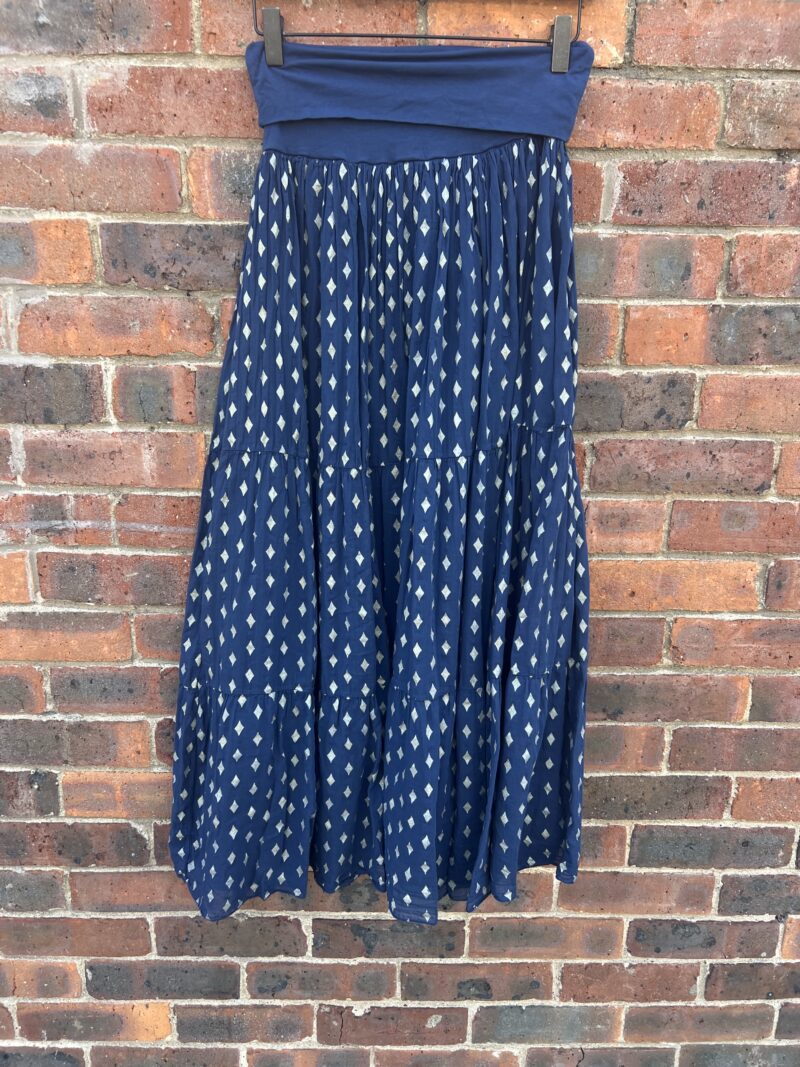 Cotton Skirt with Gold motif