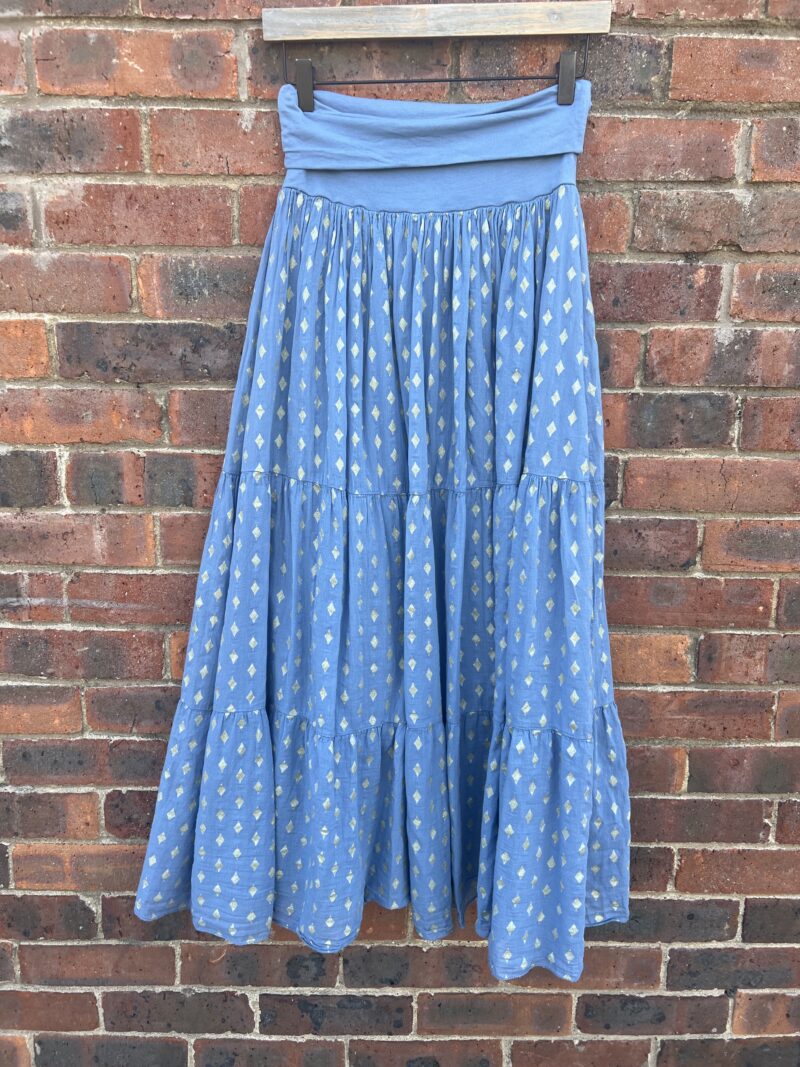 Cotton Skirt with Gold motif
