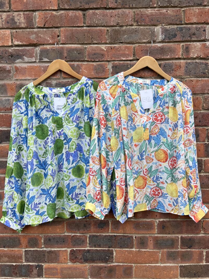 Citrus Printed Lightweight Top