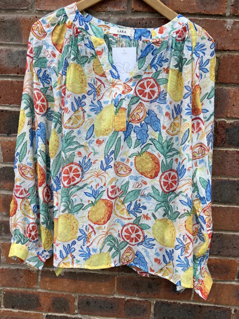 Citrus Printed Lightweight Top