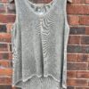 Linen Mix 3 Button Vest Top