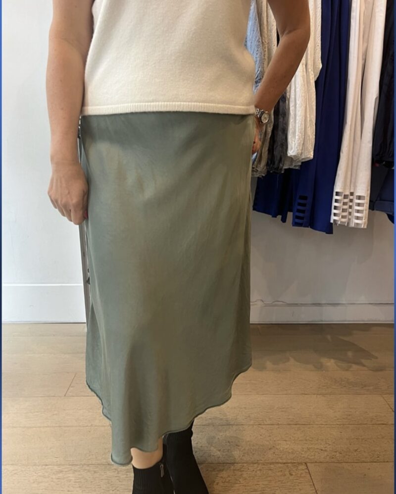 Satin Silky Skirt with Elastic waist