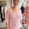 crochet v neck knit