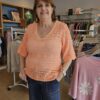 crochet v neck knit