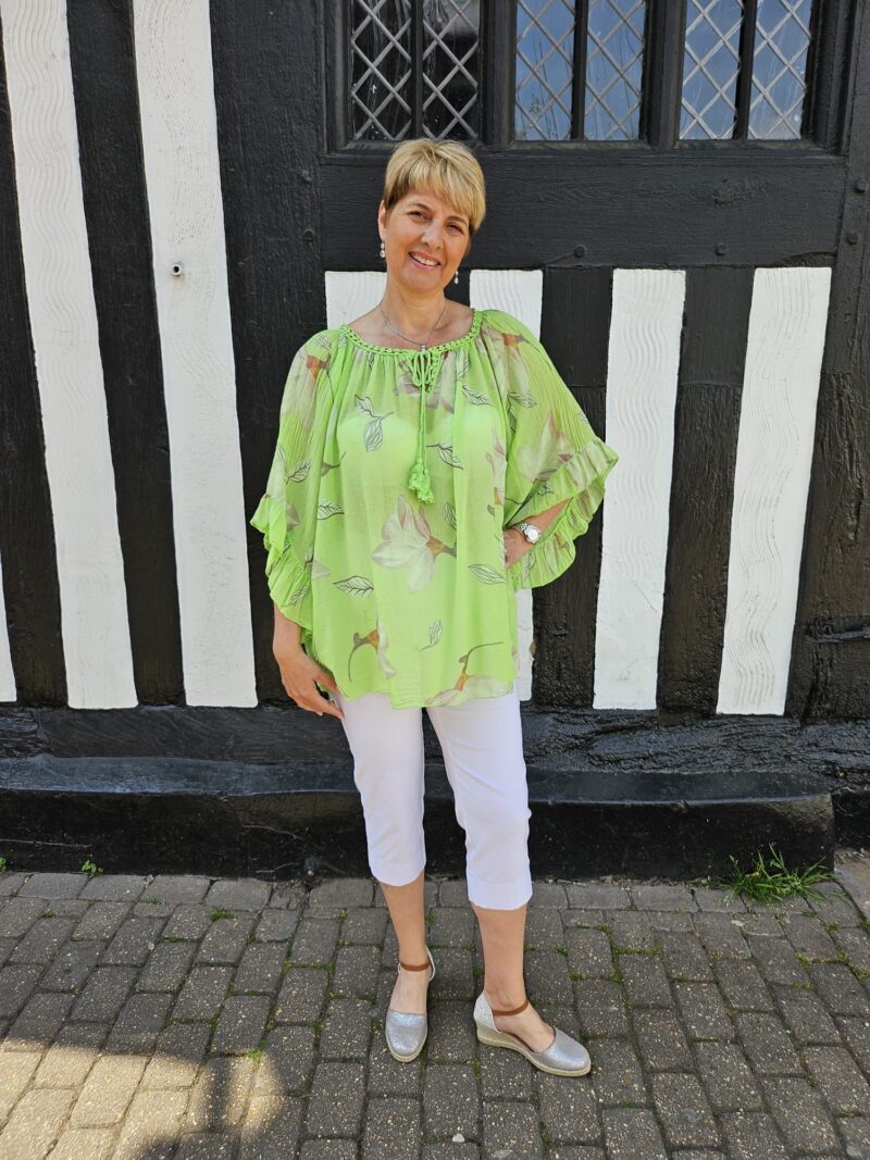 Boho Printed Floral Cotton Easy Top