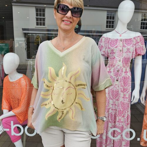 Lurex on trend Lurex slightly oversized Top