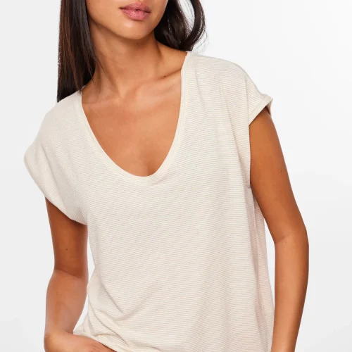 Pieces PCBillo Lurex stripe tee