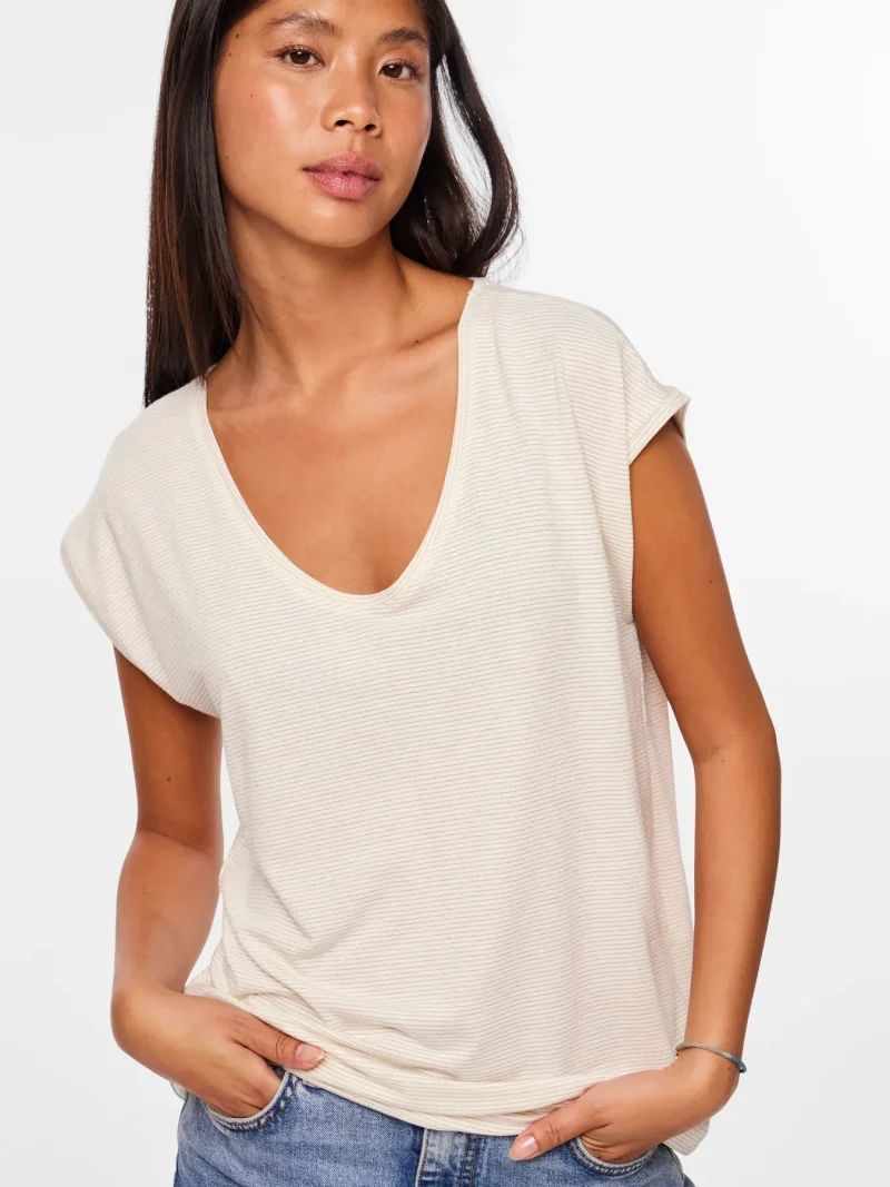 Pieces PCBillo Lurex stripe tee