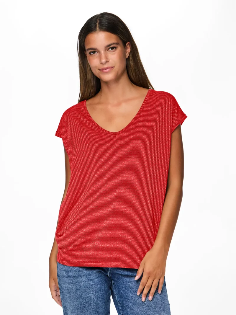 Pieces PCBillo Lurex stripe tee