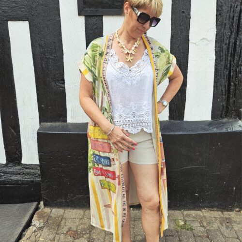 Conversation Printed Lurex Cardy