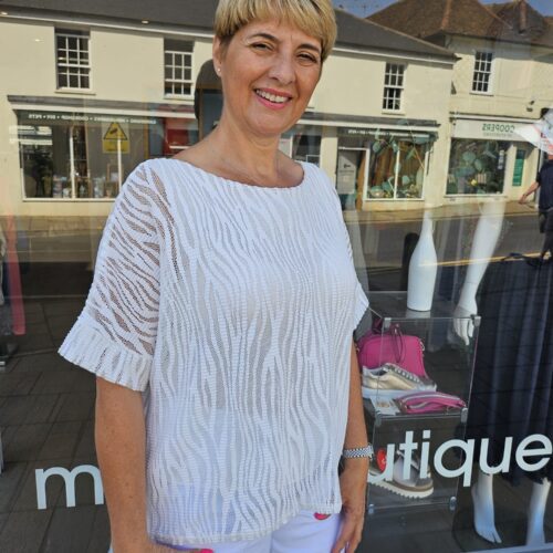 Zebra Mesh Top