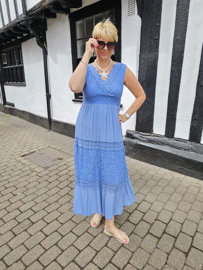 Bestselling Alexia embroidered and lace detail maxi dress