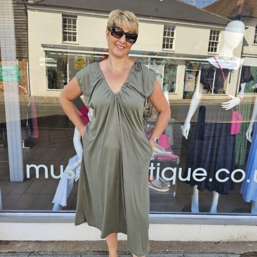 Serena Easy Jersey Dress with Pockets