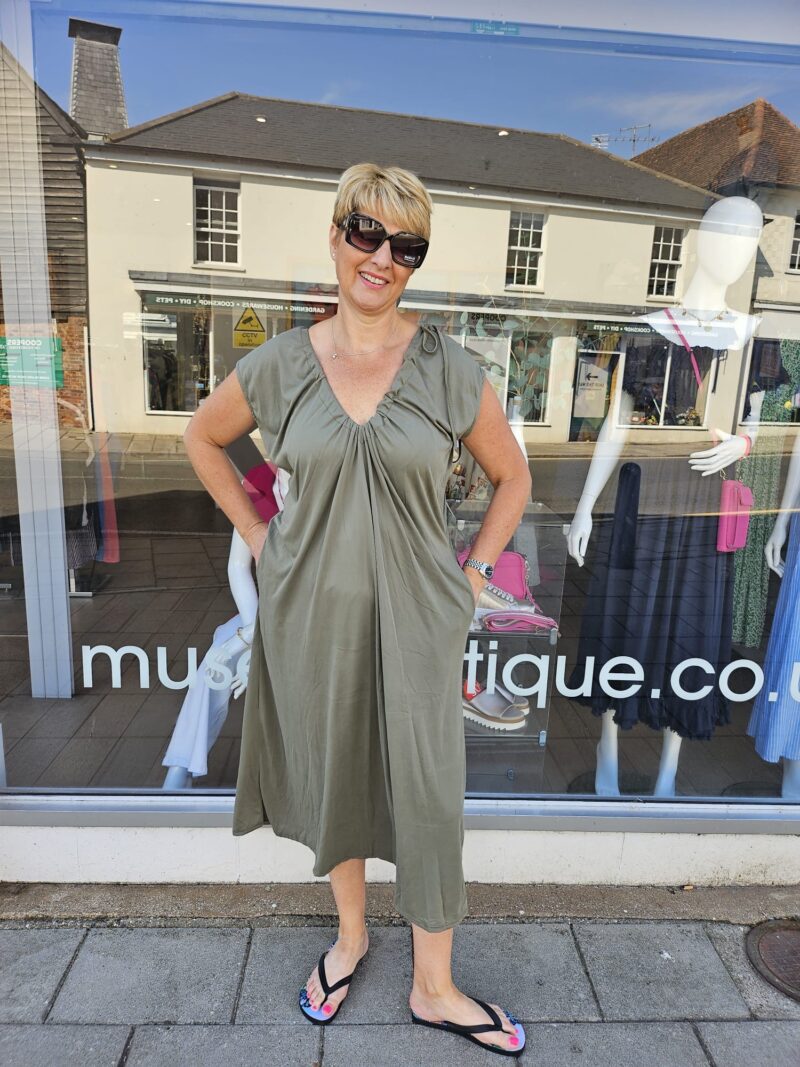 Serena Easy Jersey Dress with Pockets