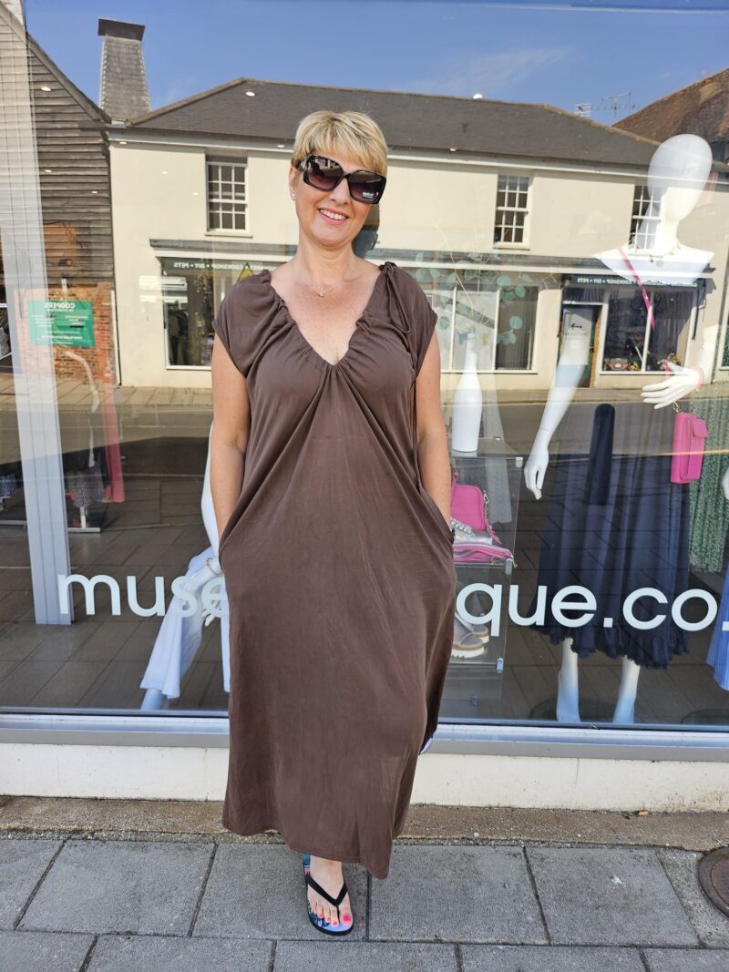 Serena Easy Jersey Dress with Pockets