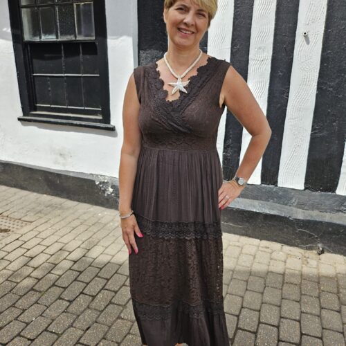 Bestselling Alexia embroidered and lace detail maxi dress