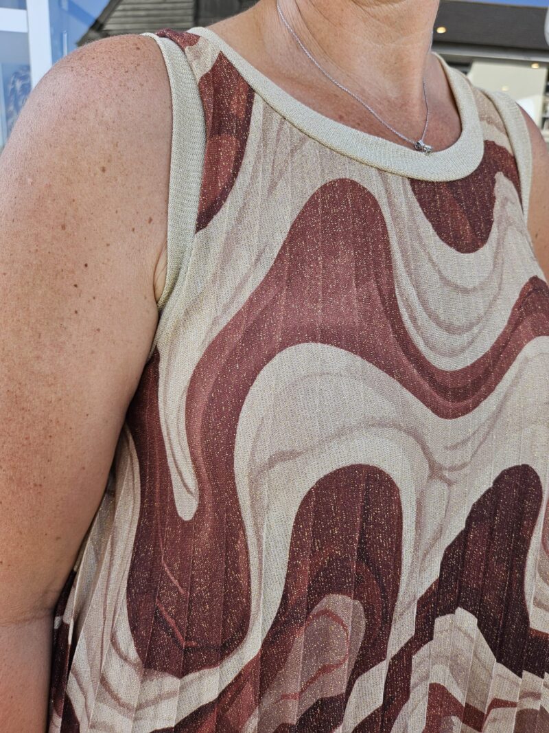 Lyla Lurex Print Knit Swing Dress - Image 3