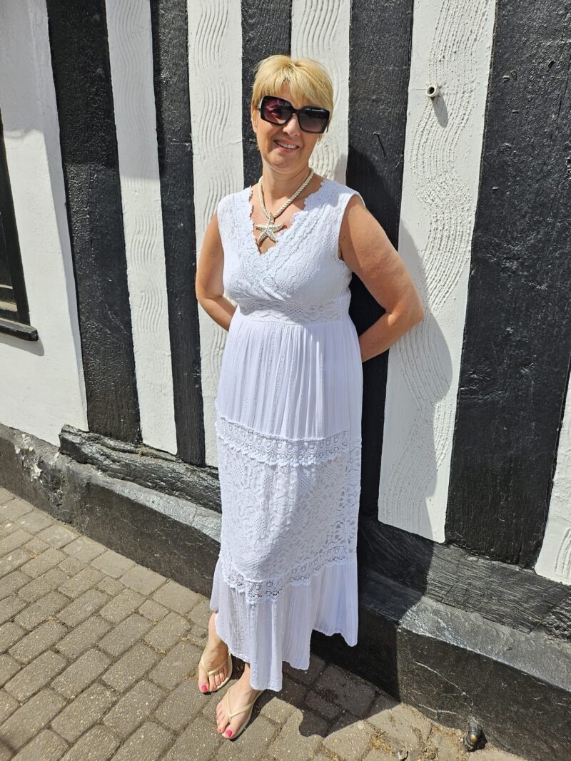 Bestselling Alexia embroidered and lace detail maxi dress