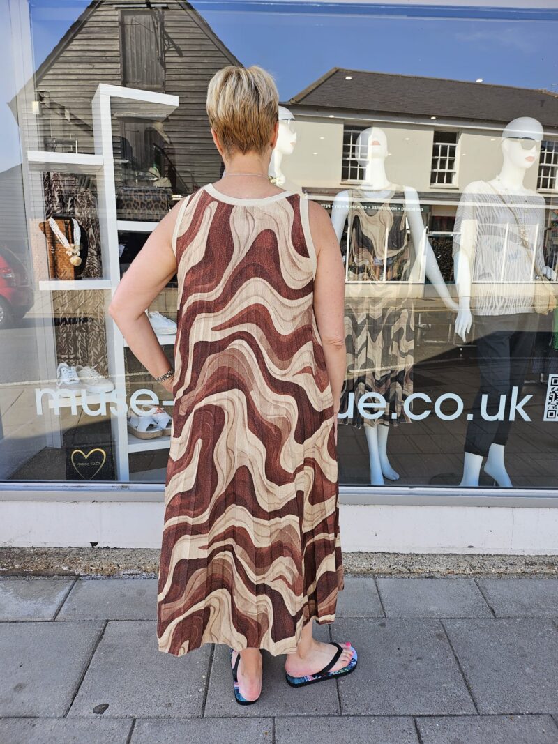 Lyla Lurex Print Knit Swing Dress - Image 4