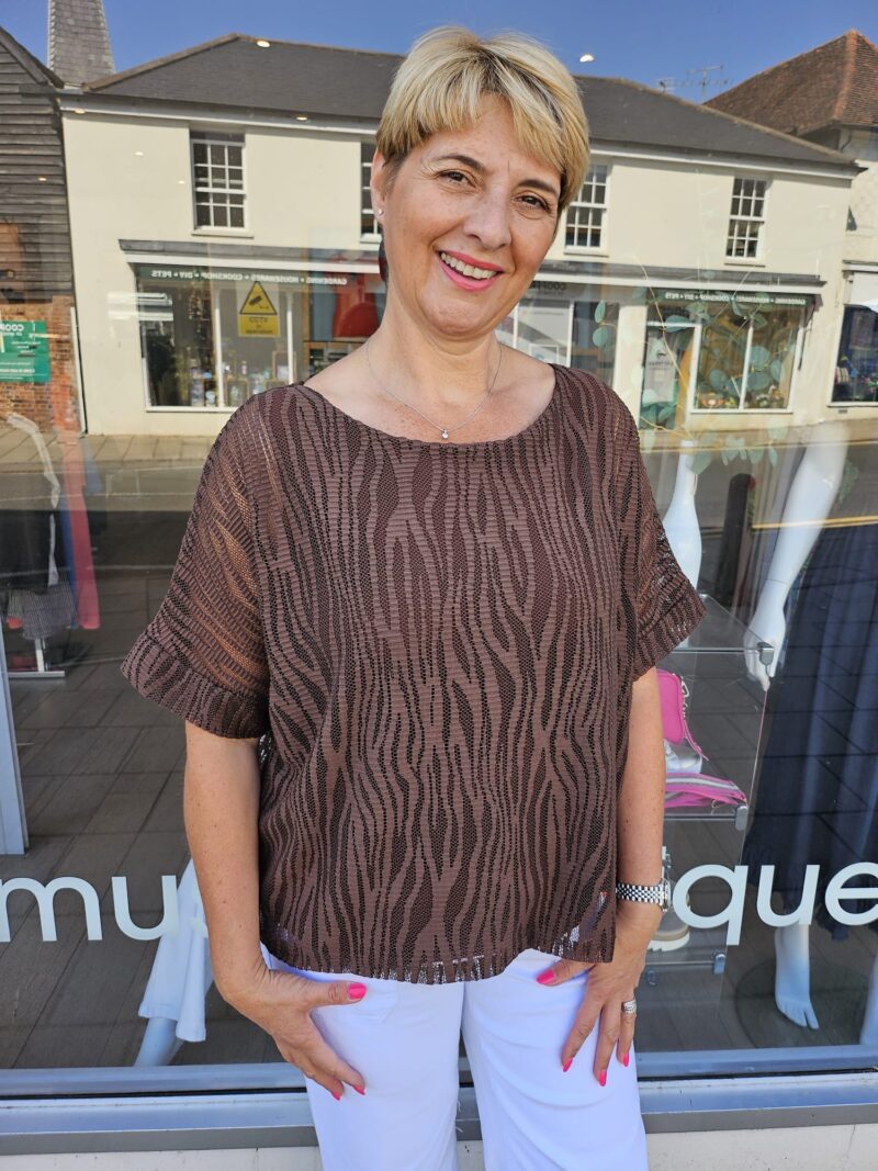 Zebra Mesh Top