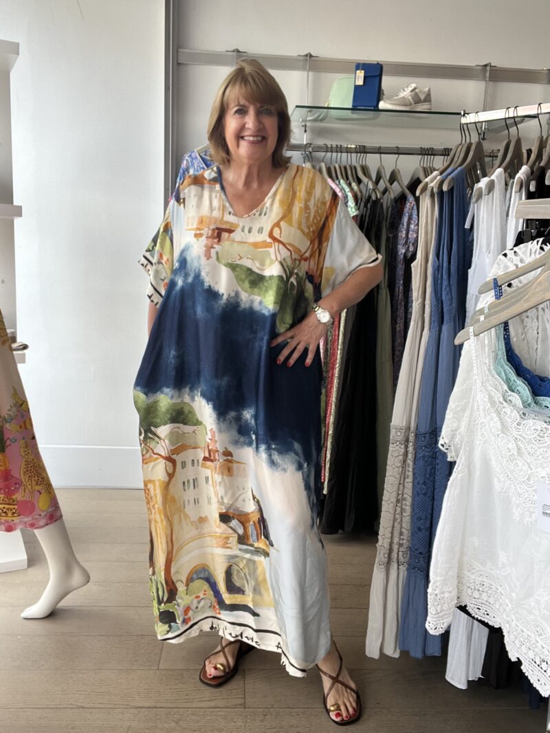 Amalfi Satin Printed SS Dress