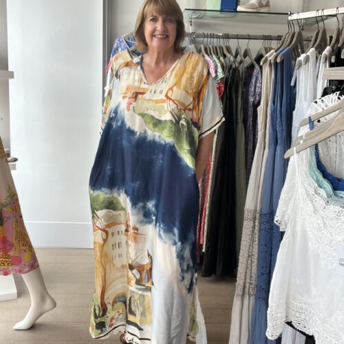 Amalfi Satin Printed SS Dress