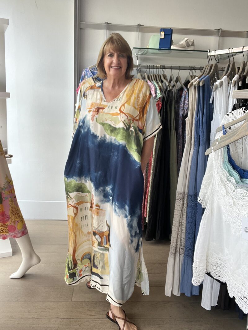 Amalfi Satin Printed SS Dress