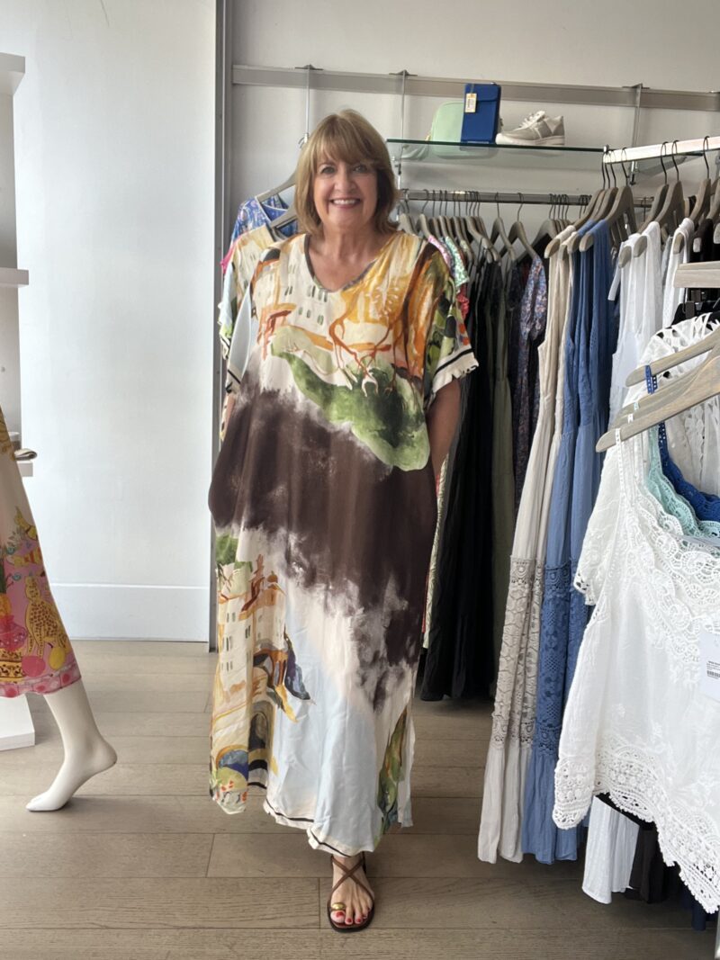 Amalfi Satin Printed SS Dress