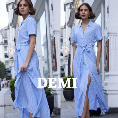 Demi Stripe shirtdress