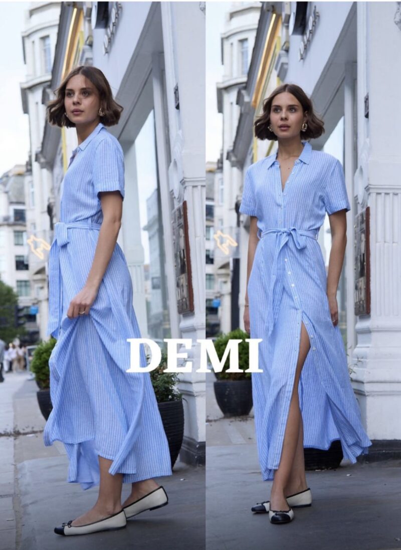 Demi Stripe shirtdress