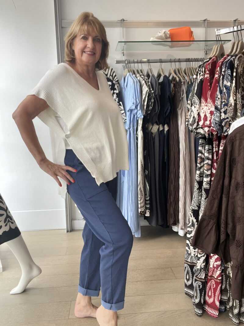 Chrissie Side Button Knit Vest Top - Image 3