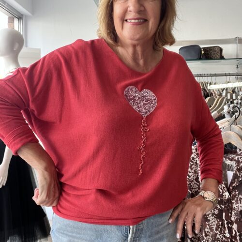 Bestselling Balloon Heart Light Knit Top