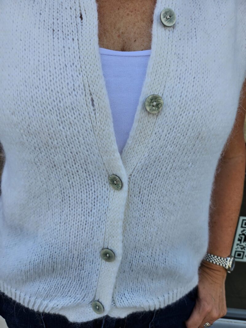 Mohair Super Soft Button Through Gilet - Image 2