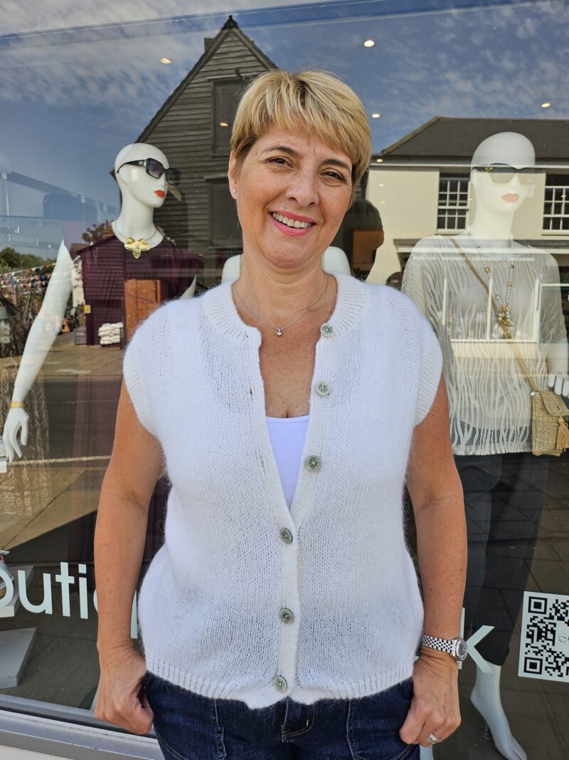 Mohair Super Soft Button Through Gilet