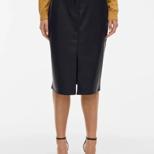 Vila PU Midi Pencil skirt with Pockets